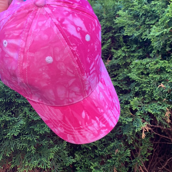 Brand New Tie Dye baseball cap, Fuschia, velcro strap - Picture 6 of 8